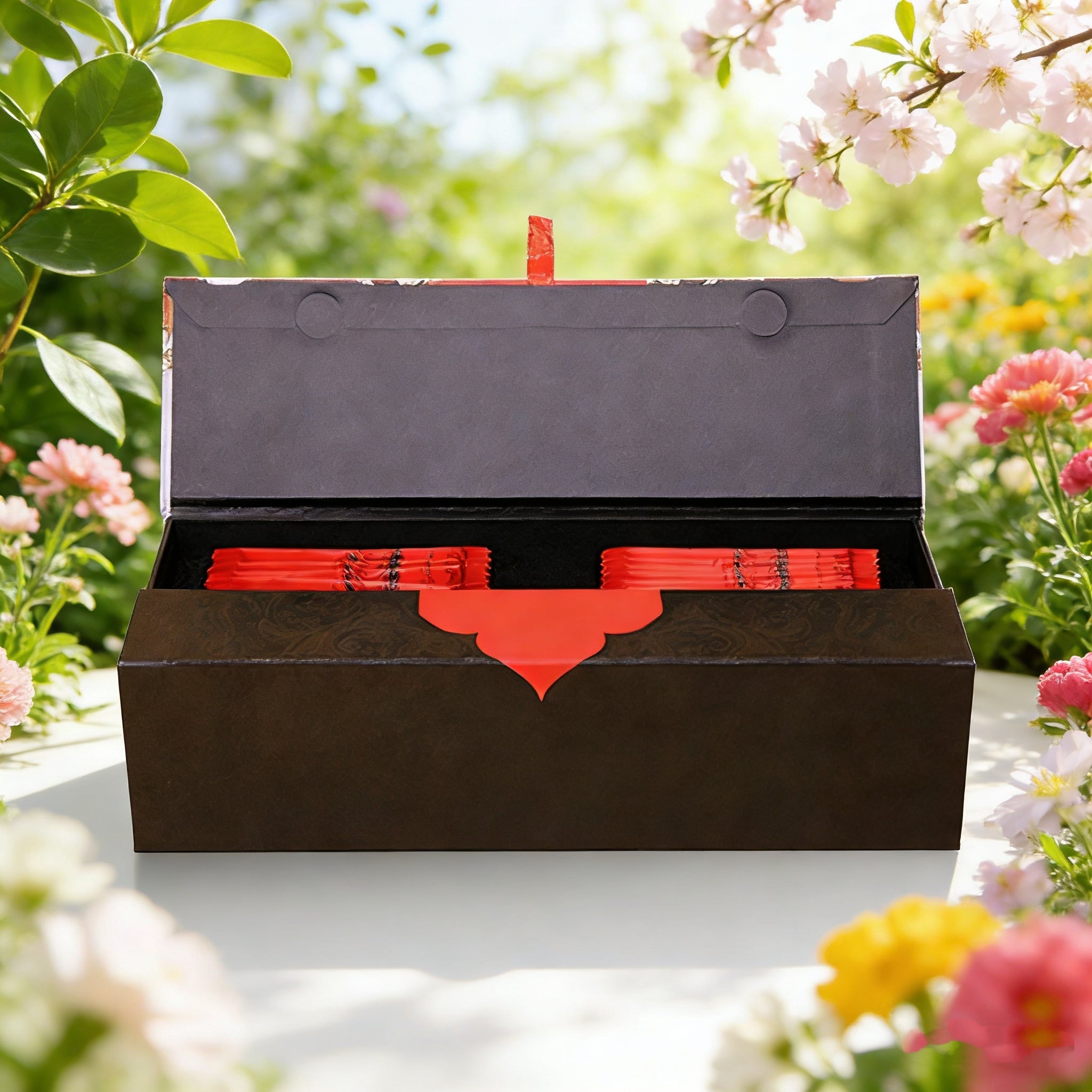 red tea, green tea, springtime tea, close-up